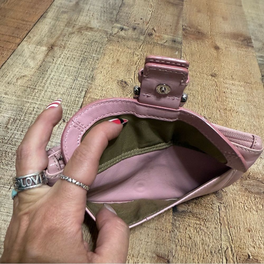 Coach RARE pink leather vintage Y2K soho wristlet clutch bag - Picture 9 of 14